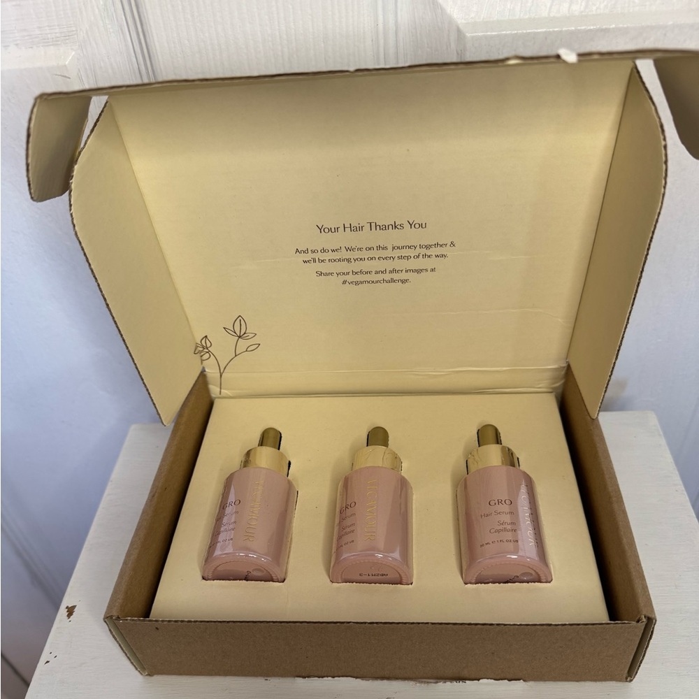 NWT Vegamour GRO Hair Serum Set 3 Bottles